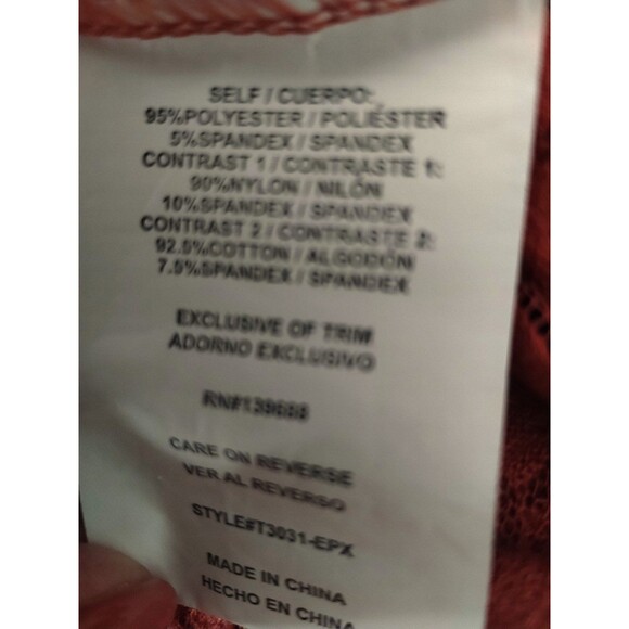 Thermal Top Size S Long Sleeve Henley  Lace Rib Knit Pinky Rust Cottage Y2K Retr - Picture 9 of 11